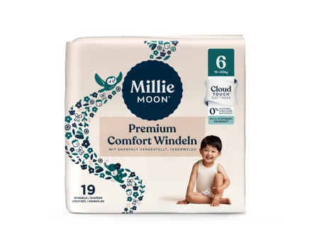 Millie Moon Premium Comfort Windeln Grösse 6 Large 15-20kg 19 Stück