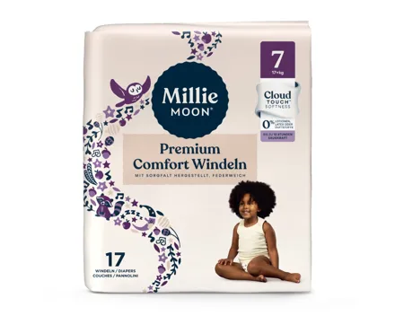 Millie Moon Premium Comfort Windeln Grösse 7 X-Large 17+kg 17 Stück