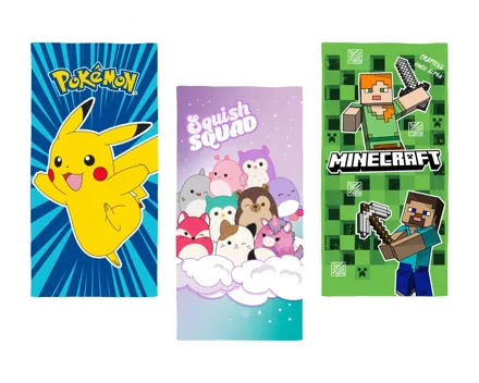Minecraft/Pokémon/Squishmallows Strandtuch