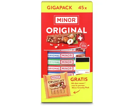 Minor Gigapack 45x22g + Minor Crunchy Gratis