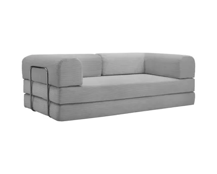 Modulares Bettsofa Ted Stoff Cord grau