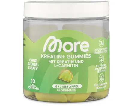 More Creatine+ Gummies Grüner Apfel 10 Stück