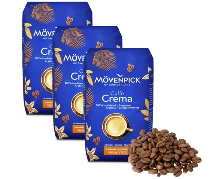 Mövenpick Caffè Crema Bohnen 3x500g