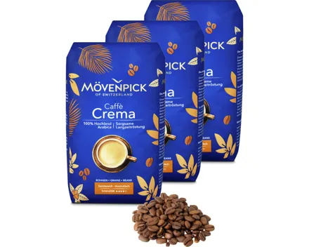 Mövenpick Caffè Crema Bohnenkaffee 3x 500g