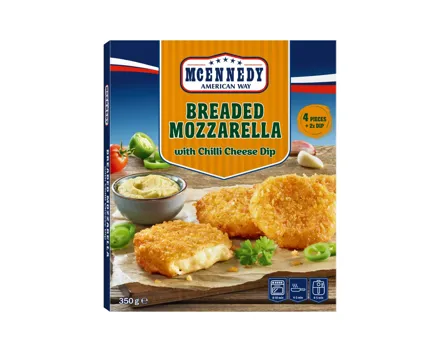 Mozzarella Taler in Knusperflocken