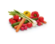 Multibag oder Tragtasche füllen mit Gurken, Radieschen, Peperoni, Rispentomaten, Karotten, Bundzwiebeln (exkl. Bio), im...