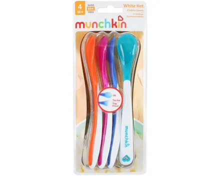 Munchkin Erster Fütterlöffel White Hot ab 4+ Monate 4 Stück