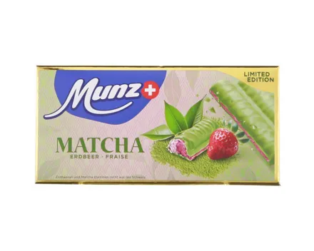 Munz Tafelschokolade Matcha & Erdbeere