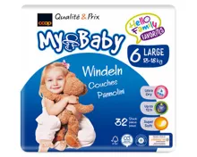 My Baby Windeln Grösse 6 Extra Large, 13-18kg, 32 Stück