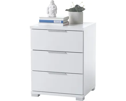 Nachttisch Dormo, weiss 3 Schubladen