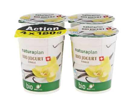 Naruraplan Bio Fairtrade Joghurt Vanille 4x180g