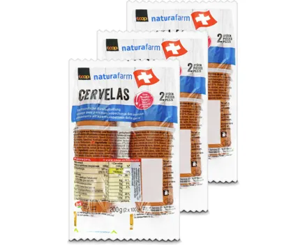Naturafarm Cervelas 1 Paar 3x 200g