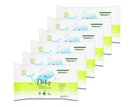 Naturaline Baby Feuchttücher 72 Stück 6x 72St