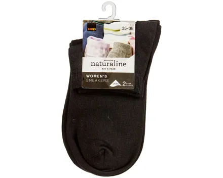 Naturaline Damen Sneaker Basic Duo Schwarz 35 - 38