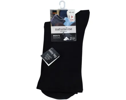 Naturaline Herren Socken Relax Dots Duo Schwarz 40 - 42