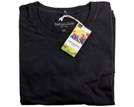 Naturaline Herren T-Shirt Kurzarm schwarz XXL