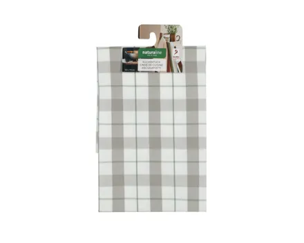 Naturaline Küchentuch grau & grün kariert 50x70cm