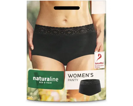 Naturaline Textil Damen Panty schwarz M