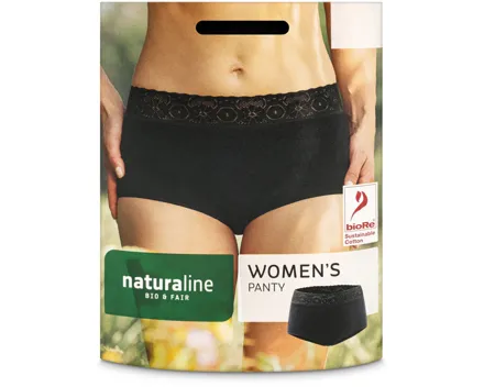 Naturaline Textil Damen Panty schwarz S