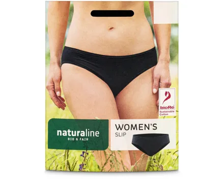 Naturaline Textil Damen Slip schwarz L