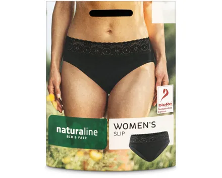 Naturaline Textil Damen Slip schwarz L