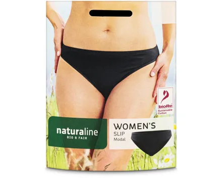 Naturaline Textil Damen Slip schwarz L
