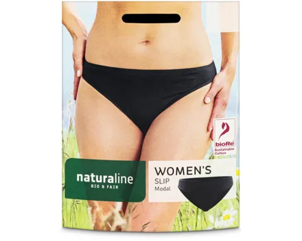 Naturaline Textil Damen Slip schwarz M