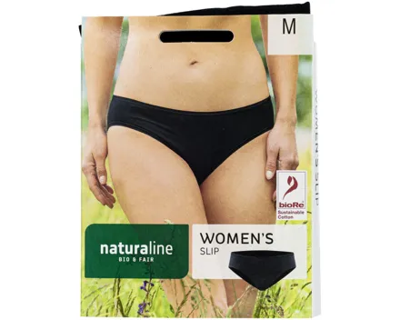 Naturaline Textil Damen Slip schwarz M