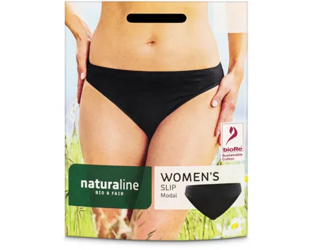 Naturaline Textil Damen Slip schwarz S