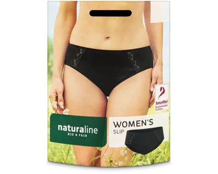 Naturaline Textil Damen Slip schwarz XL