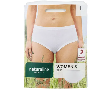Naturaline Textil Damen Slip weiss L