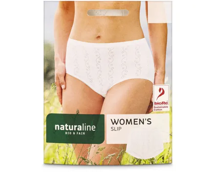 Naturaline Textil Damen Slip weiss S