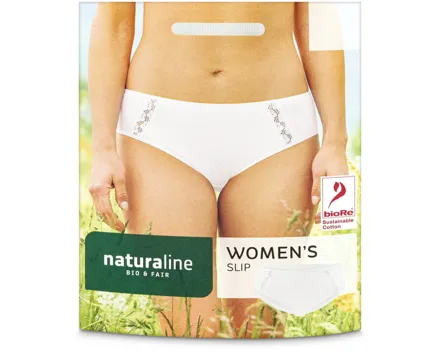 Naturaline Textil Damen Slip weiss S