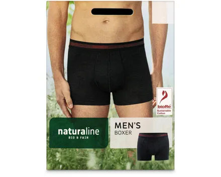 Naturaline Textil Herren Boxer schwarz M