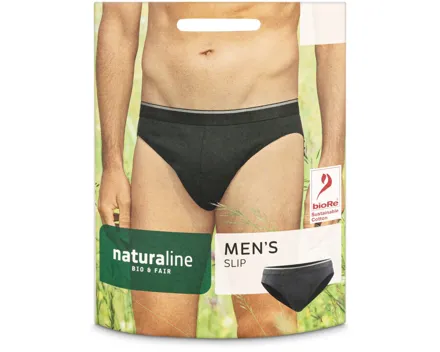 Naturaline Textil Herren Slip schwarz L