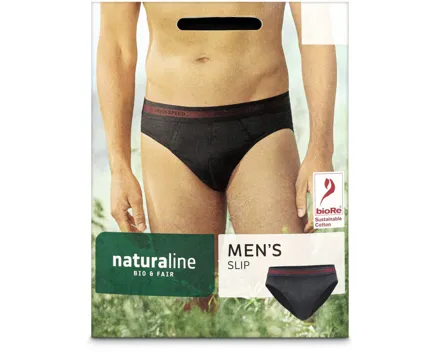 Naturaline Textil Herren Slip schwarz L