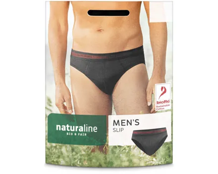 Naturaline Textil Herren Slip schwarz S