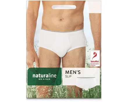 Naturaline Textil Herren Slip weiss S