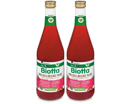 Naturaplan Bio Biotta Fruchtsaft Preiselbeer 2x 50cl