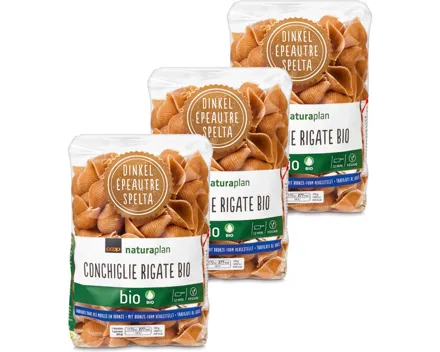 Naturaplan Bio Conchiglie rigate Dinkel 3x400g