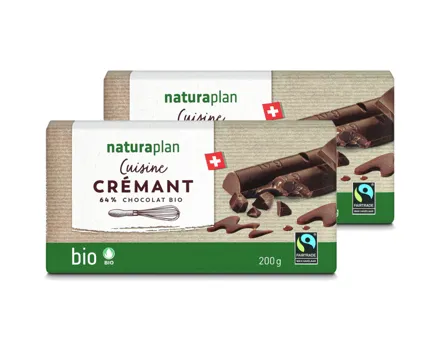 Naturaplan Bio Crémant Backschokolade 64% 2x 200g