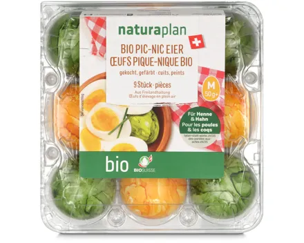 Naturaplan Bio Eier Pic Nic Schweiz 50g+ 9 Stück