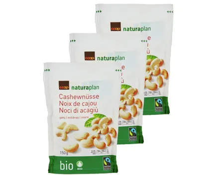 Naturaplan Bio Fairtrade Cashew 3x 150g