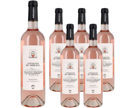 Naturaplan Bio IGP Pays d'Oc Rosé Chevalier du Soleil 6x 75cl (2024) – Roséwein, Frankreich (0.75l)