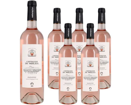 Naturaplan Bio IGP Pays d'Oc Rosé Chevalier du Soleil 6x 75cl (2025) – Roséwein, Frankreich (0.75l)