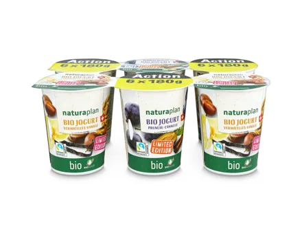 Naturaplan Bio Jogurt Vermicelle-Vanille & Zwetschge-Zimt 6x180g