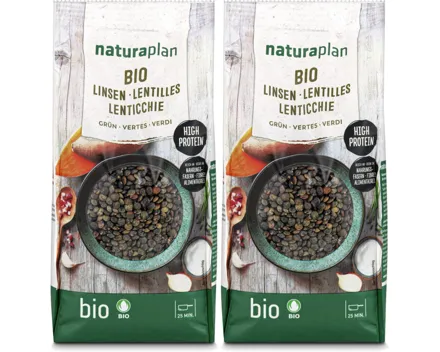 Naturaplan Bio Linsen grün 2x500G