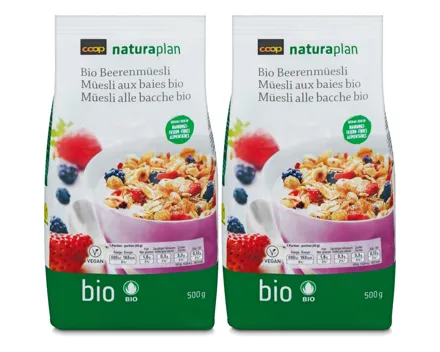 Naturaplan Bio Müesli mit Beeren 2x500g