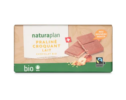 Naturaplan Bio Tafelschokolade Milch Praliné