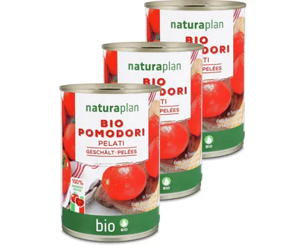 Naturaplan Bio Tomaten geschält 3x400g 3x 1200g